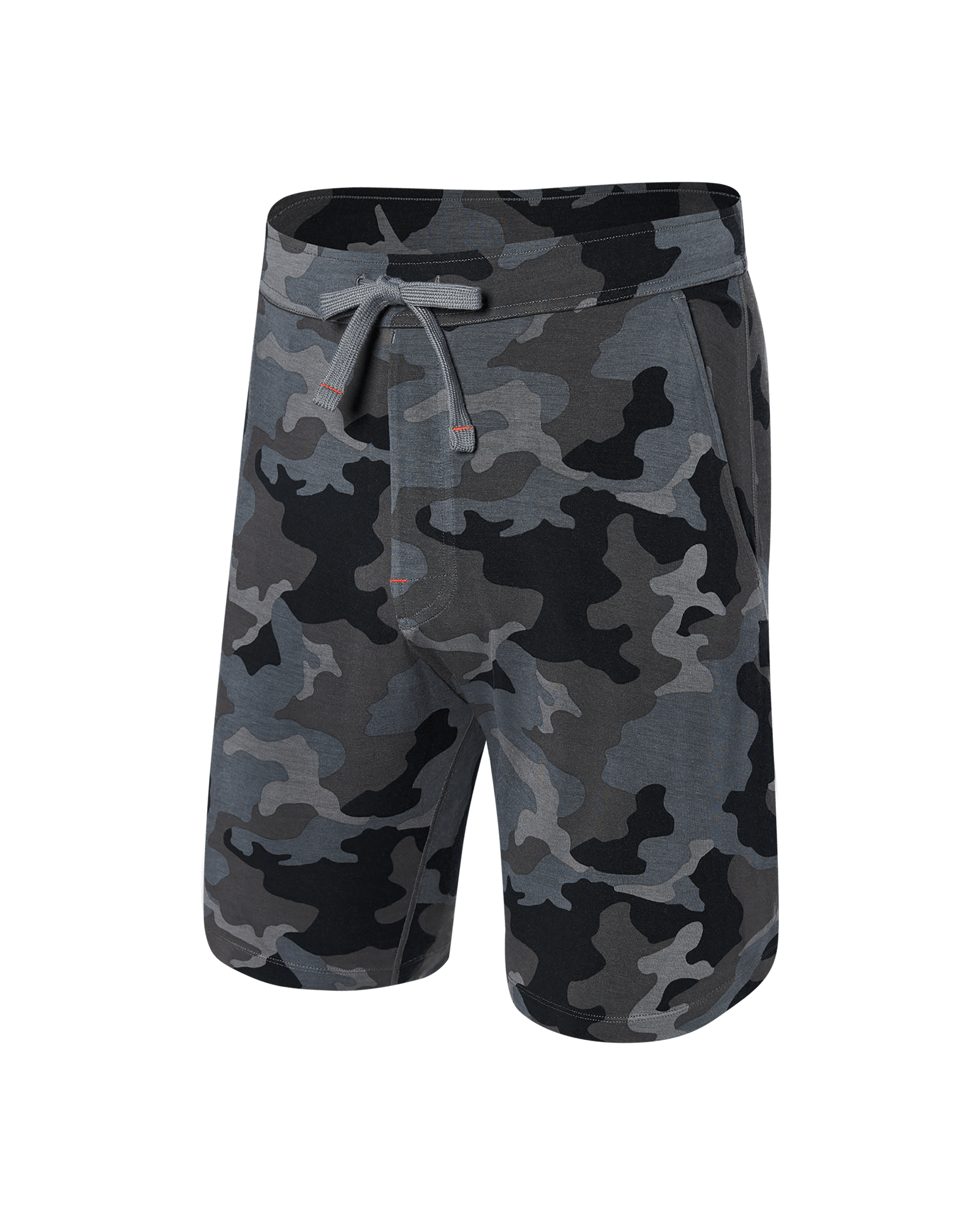 Front of Snooze Sleep Short in Supersize Camo- Dark Charcoal