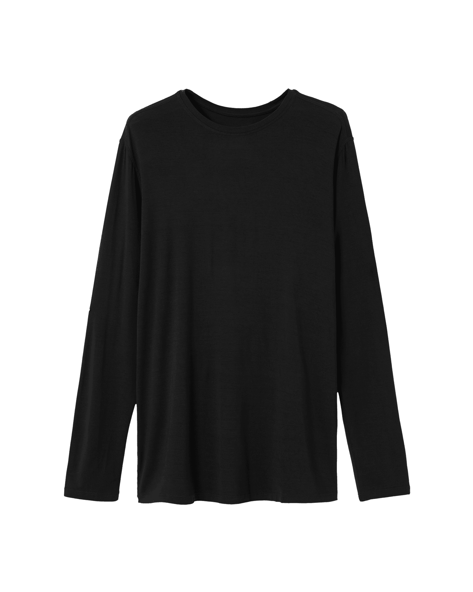 Front of Snooze Sleep Long Sleeve Crew in Black