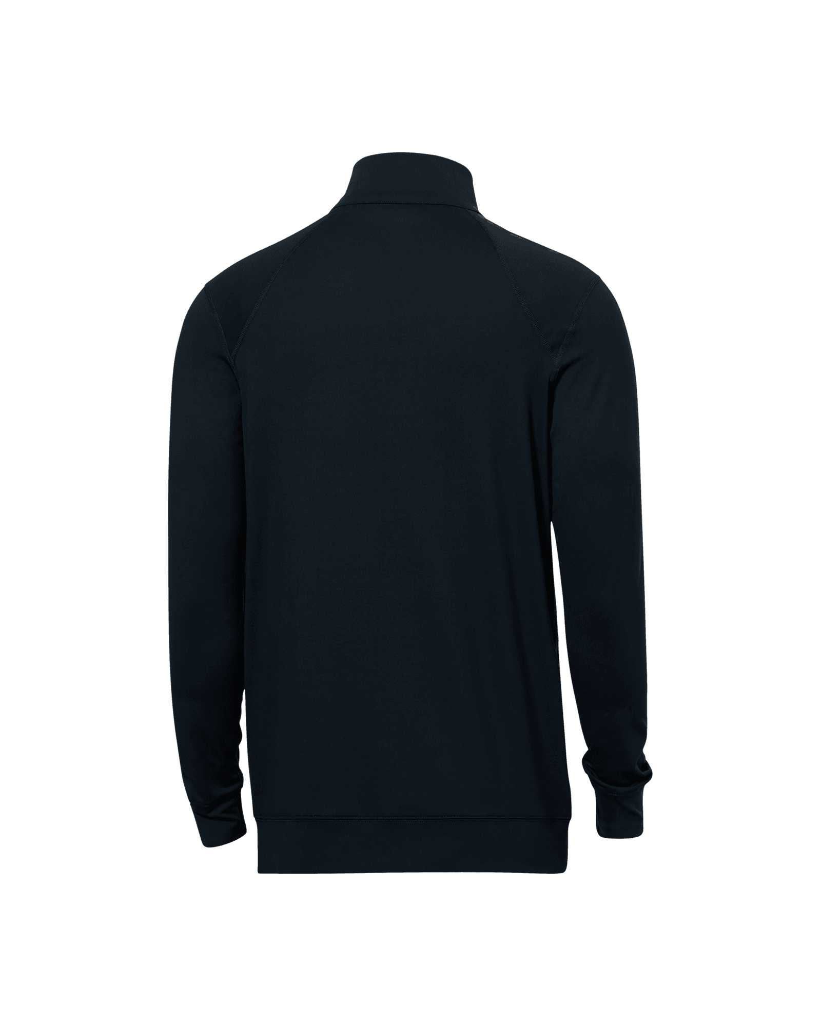 Back of PeakDaze Long Sleeve Half Zip in Black