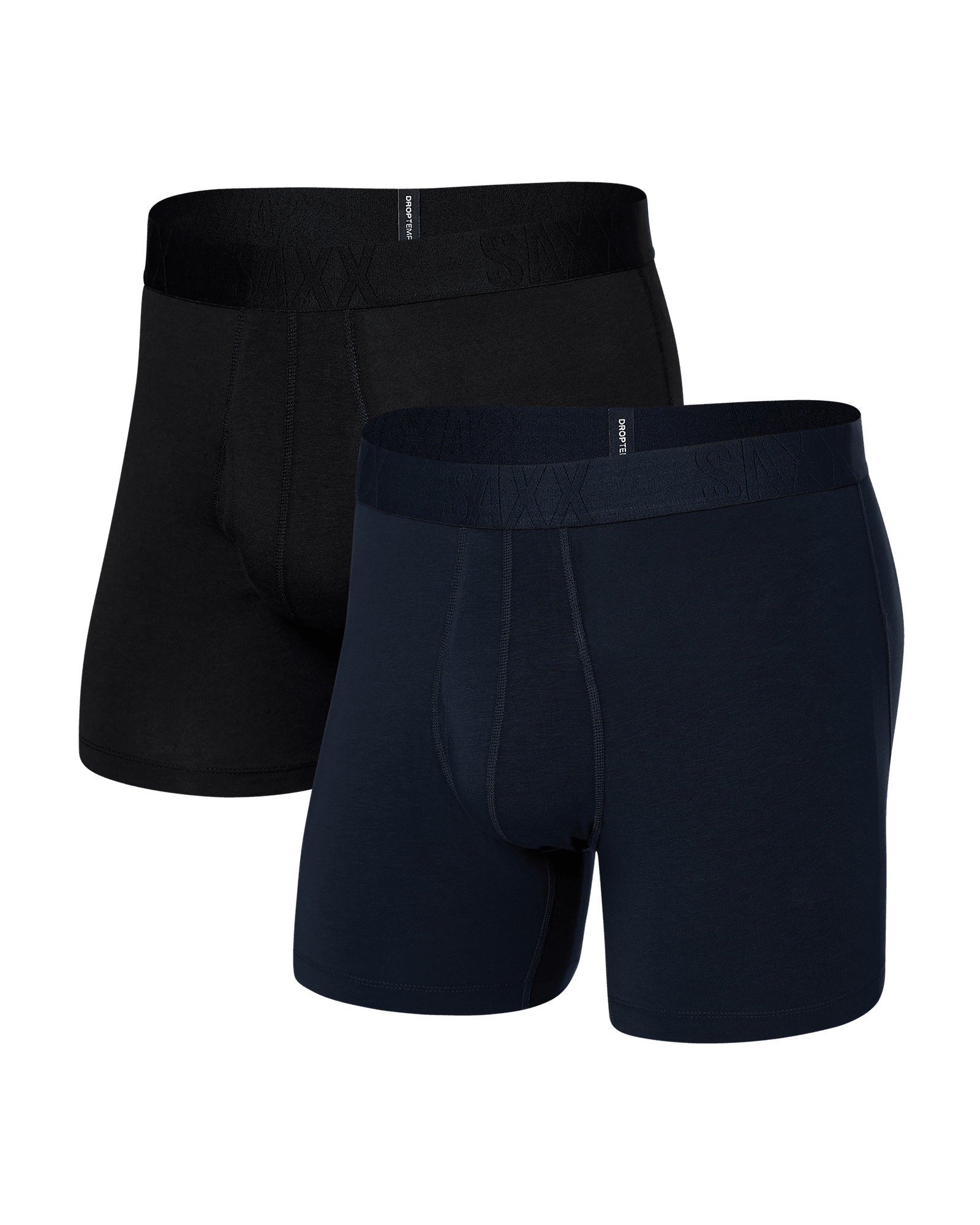 DropTemp® Cooling Cotton Boxer Brief - Dark Ink/Black | SAXX Underwear