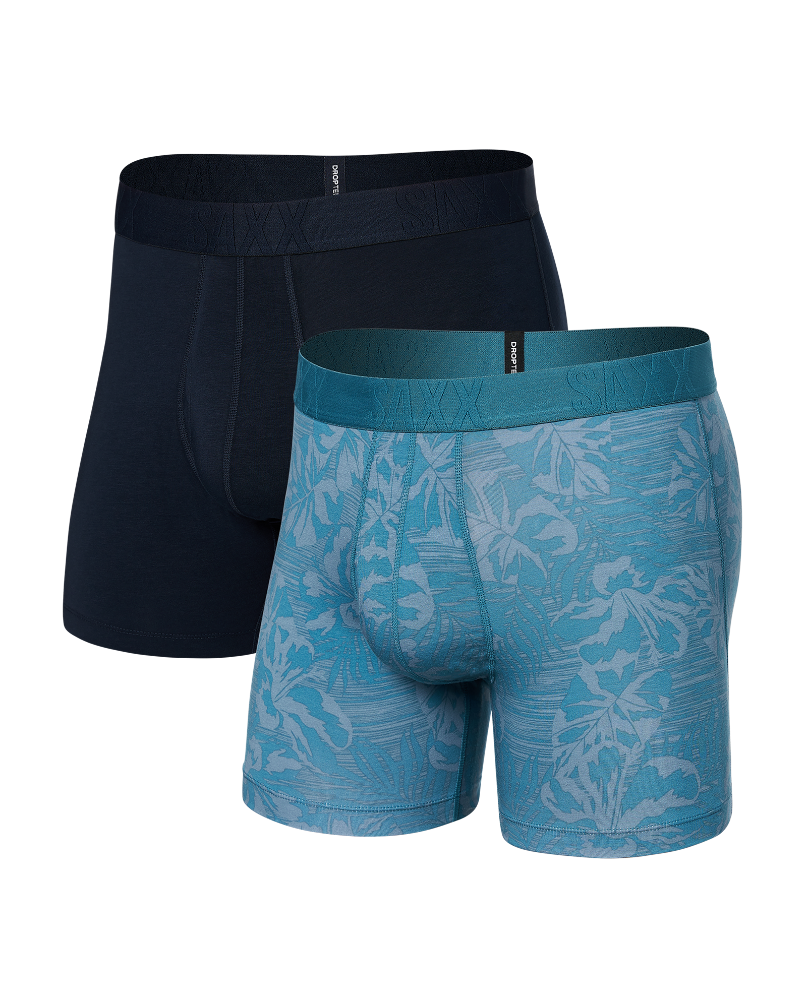 Front of DropTemp Cooling Cotton 2-Pack Boxer Brief in Jungle Haze/Dark Ink