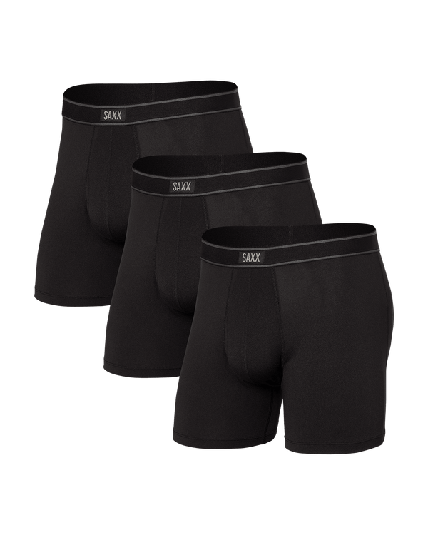 Front of Daytripper Boxer Brief Fly 3Pack in Black