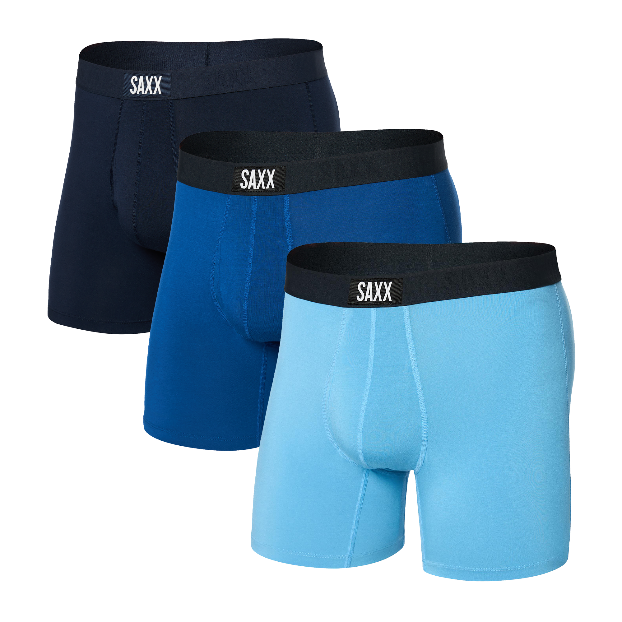 Ultra Super Soft Boxer Brief (3 Pack) in Navy/City Blue/Heritage