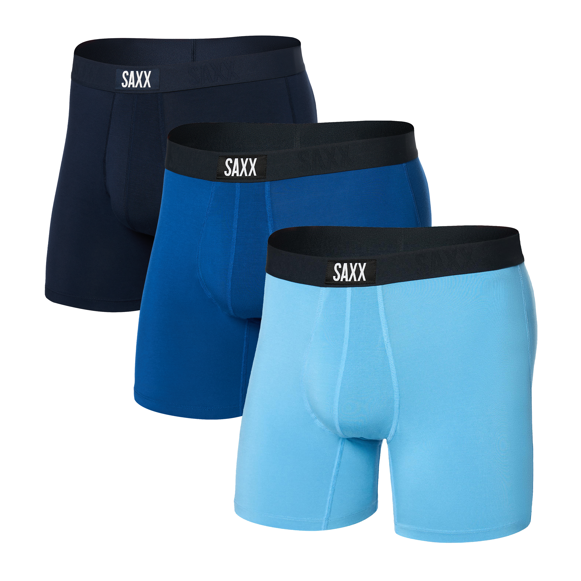 Vibe Super Soft Boxer Brief (3 Pack) in Navy/City Blue/Heritage