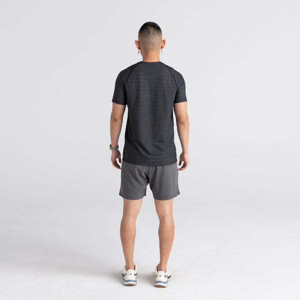 Back - Model wearing Gainmaker 2N1 Short 7" in Grey Heather