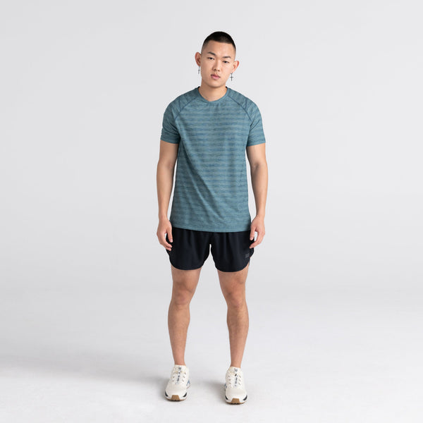 Front - Model wearing Hightail 2N1 Run Short 5" in Black