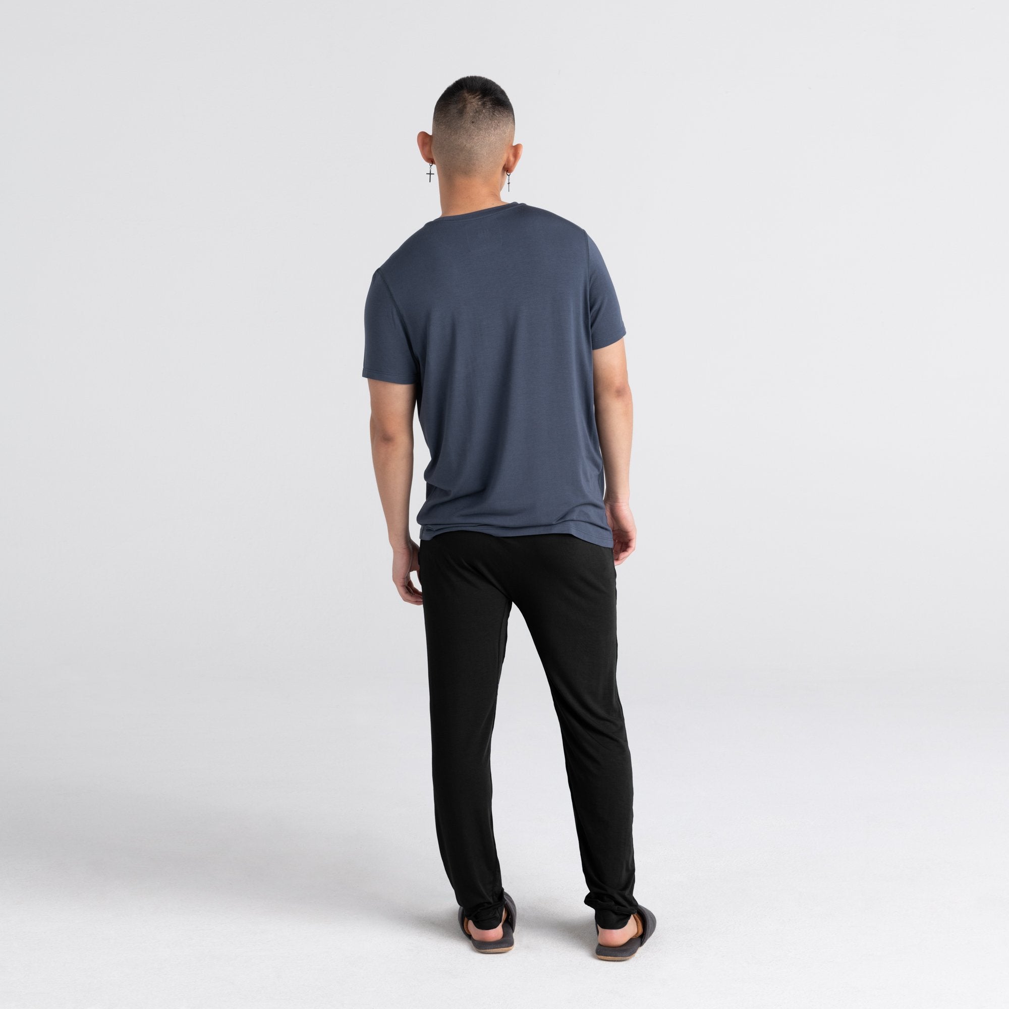 Back - Model wearing Snooze Pant in Black