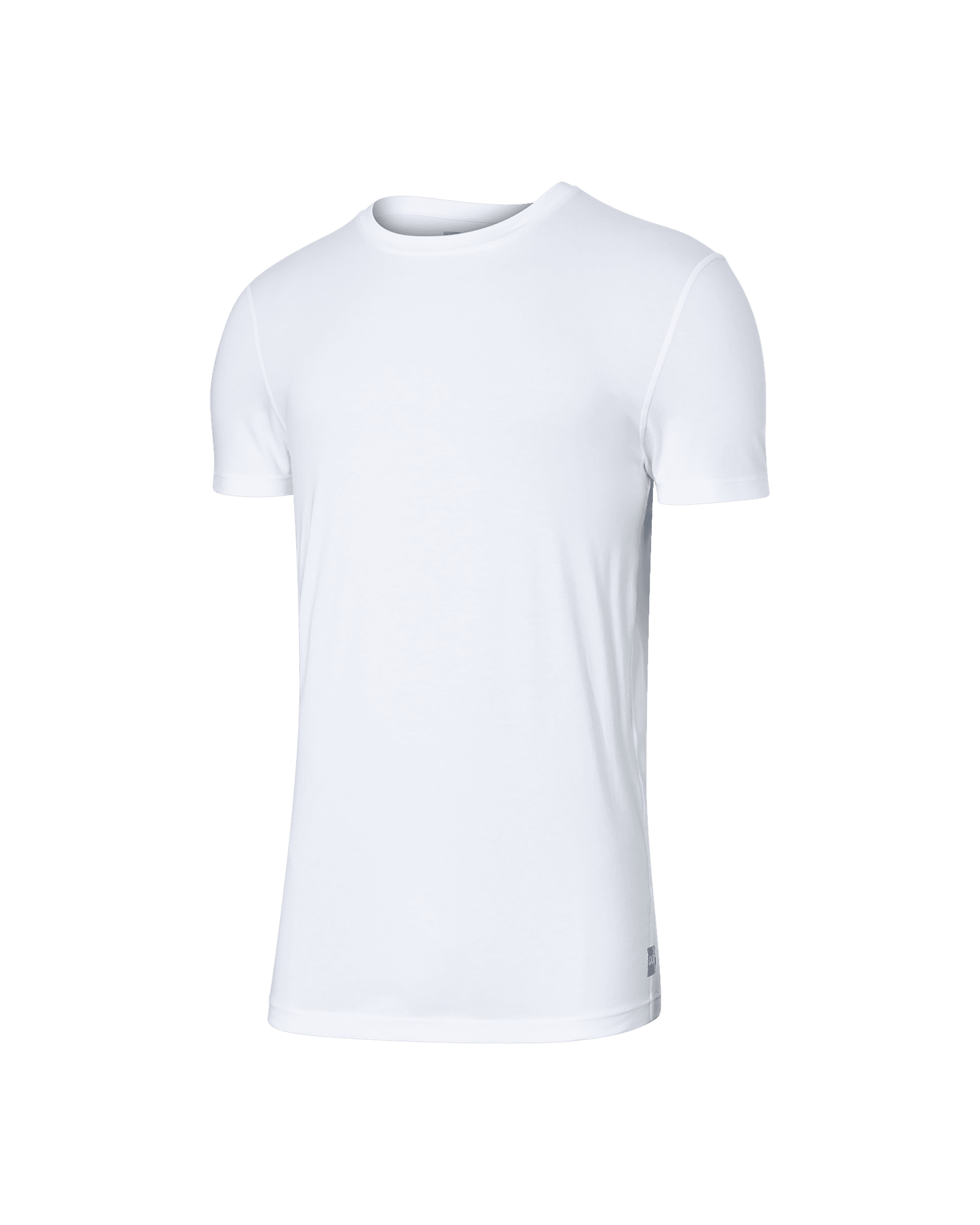 Front of Droptemp Cooling Cotton Crew in White