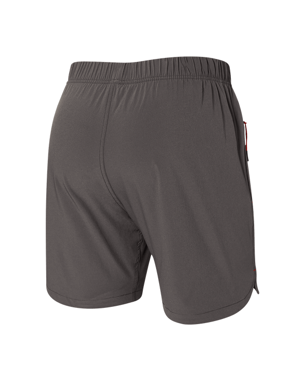 Back of Gainmaker 2N1 Short 9" in Grey Heather