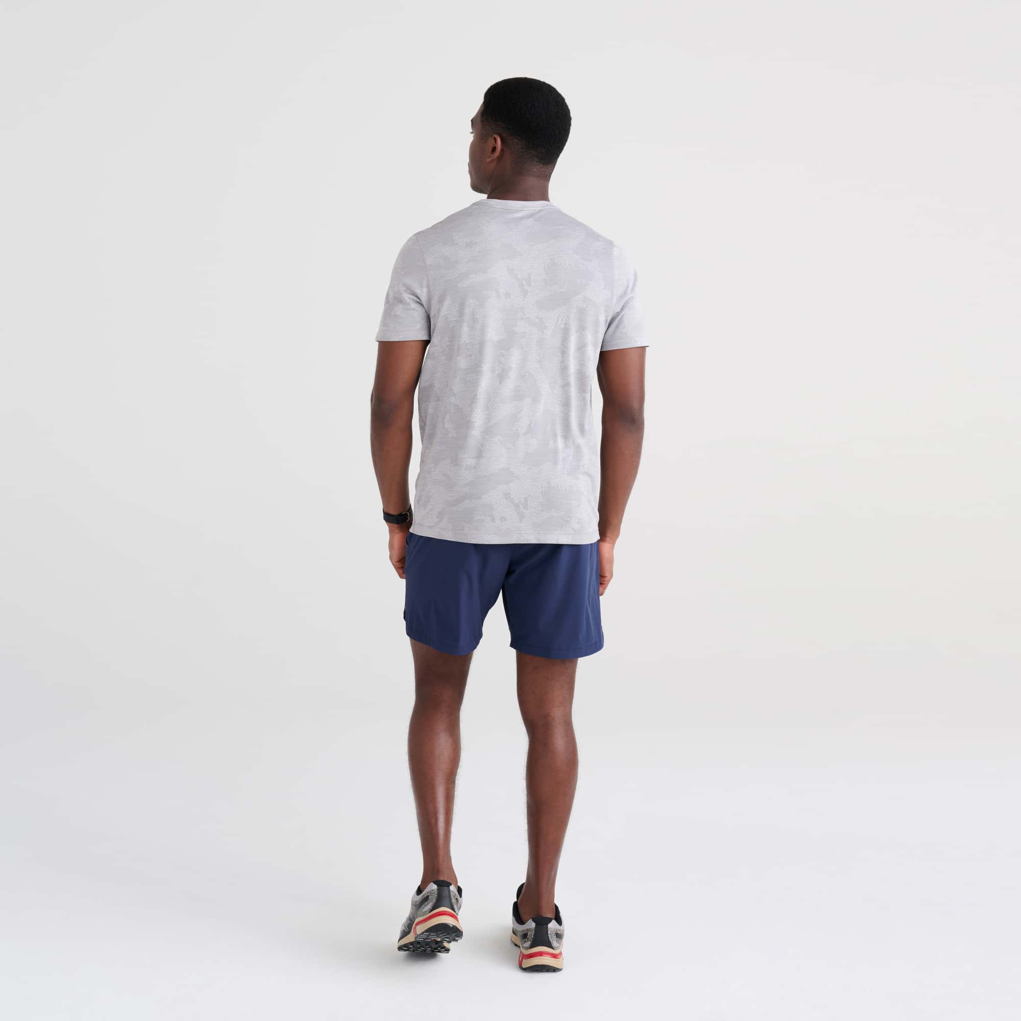 Back - Model wearing Gainmaker 2N1 Short Regular in Navy