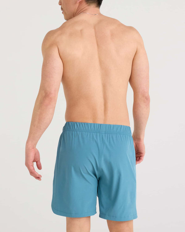 Back - Model wearing Gainmaker 2N1 Short 7" in Tapestry