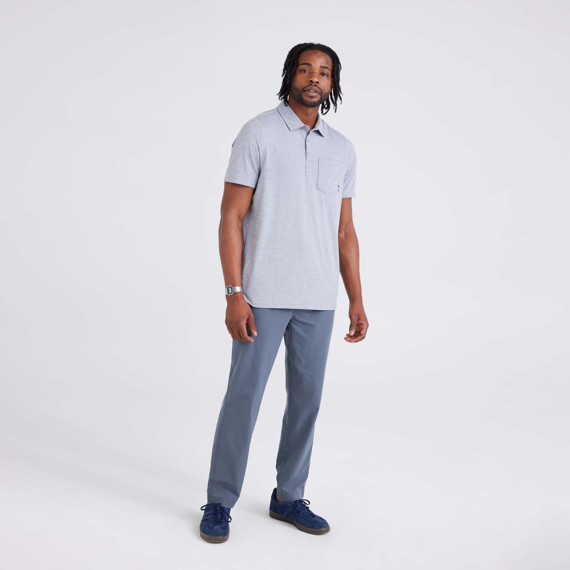 Front - Model wearing  Go To Town Pant in Turbulence