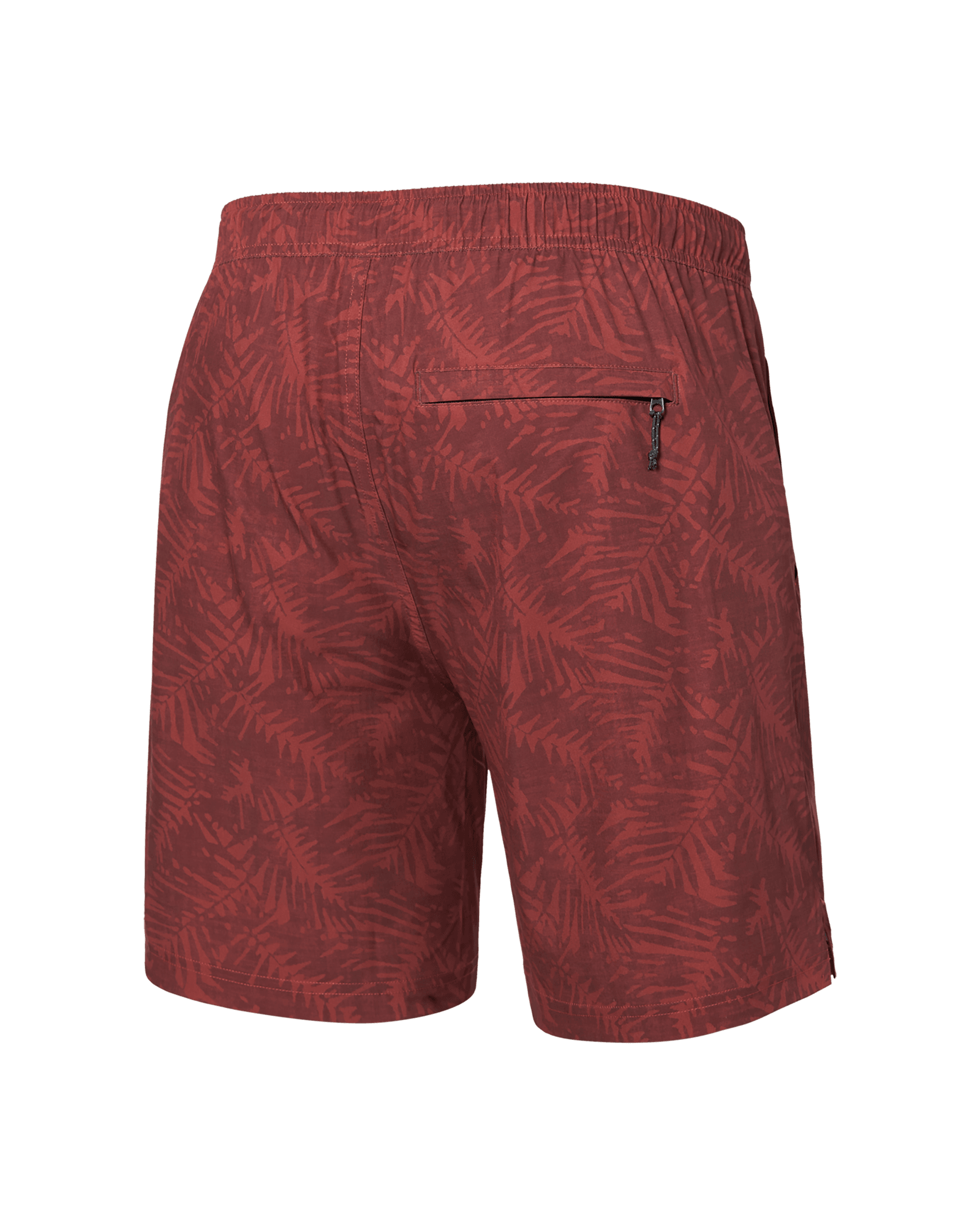 Back of Multi-Sport 2N1 Short Regular in Palm Camo- Desert Red