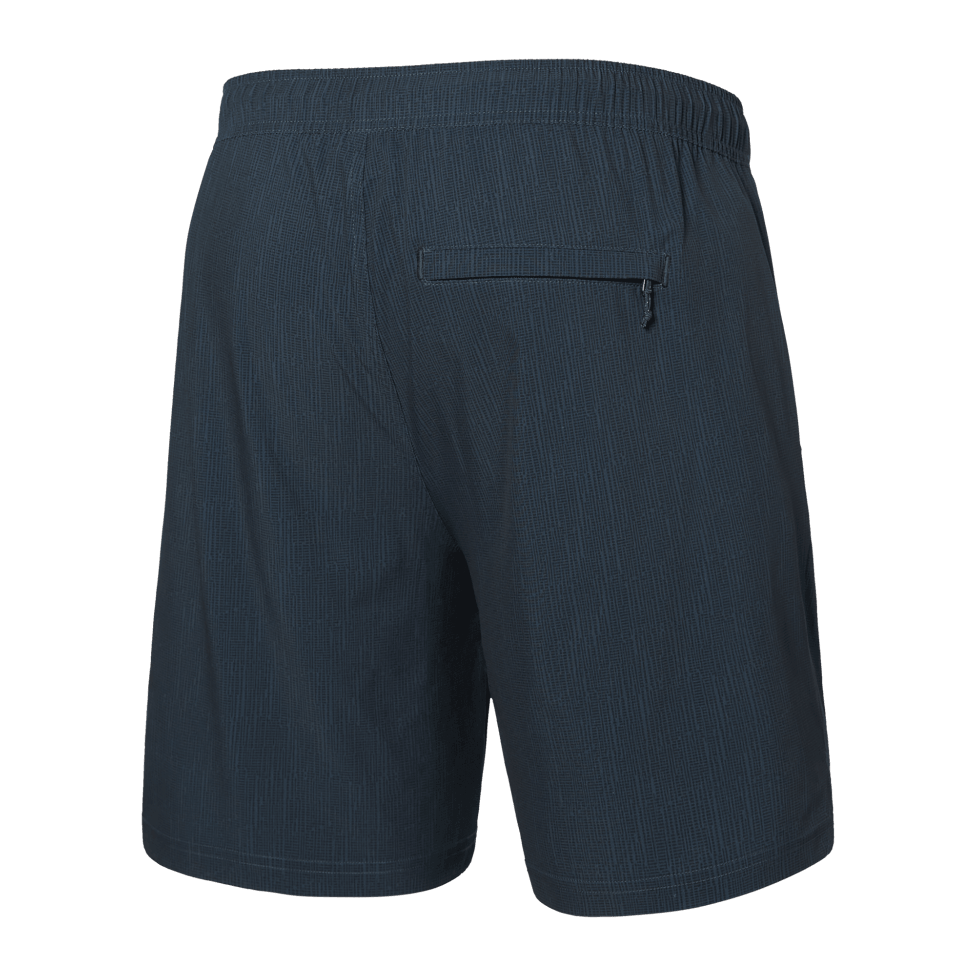 Back of Multi-Sport 2N1 Short Regular in Striation Slub- Black