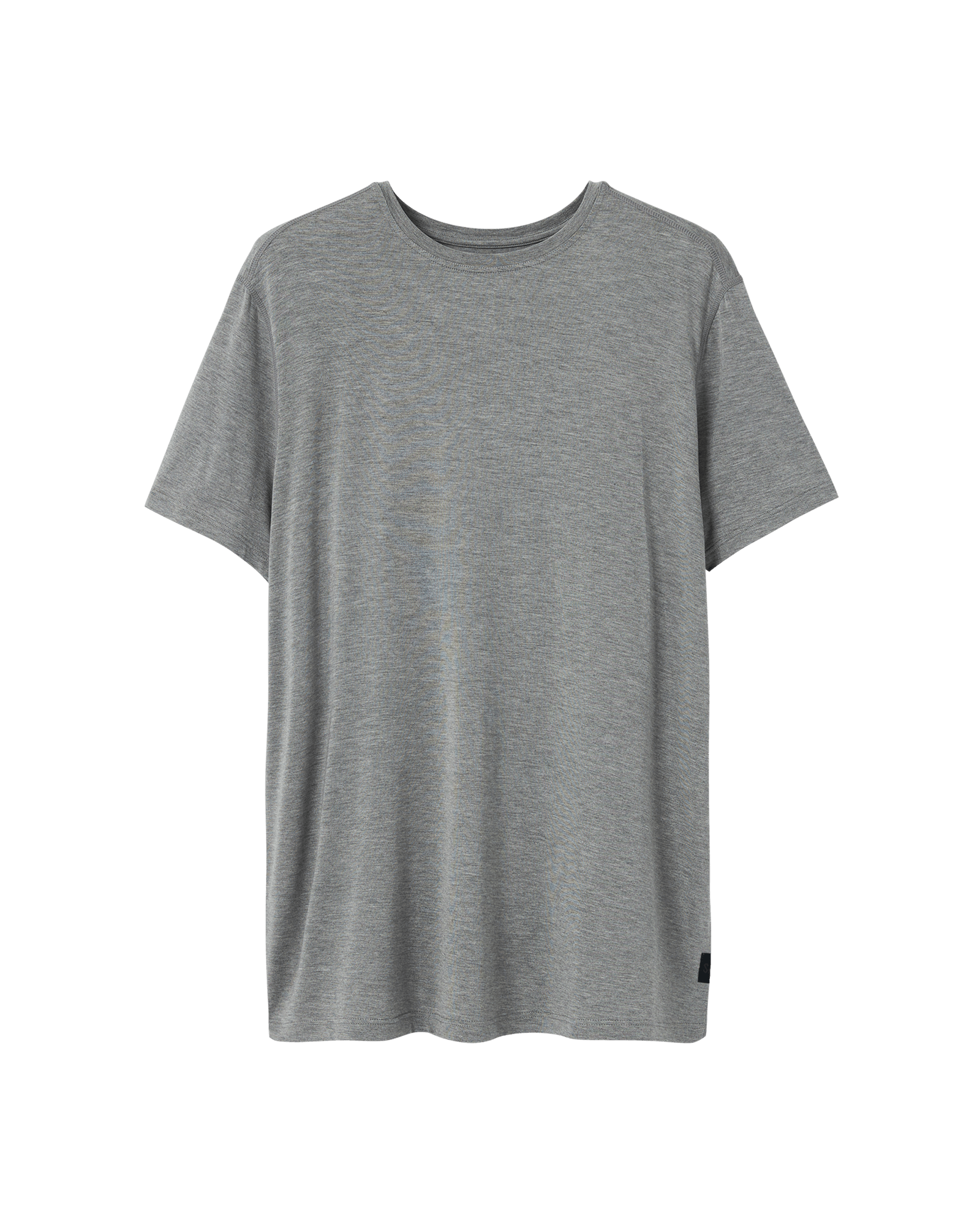 Front of Snooze Sleep Short Sleeve Crew in Dark Grey Heather