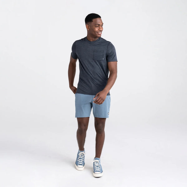 Front - Model wearing Sport 2 Life 2N1 Short 7" in Stone Blue Heather