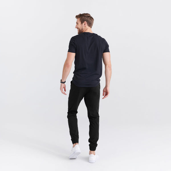 Back - Model wearing Go To Town Pant in Black