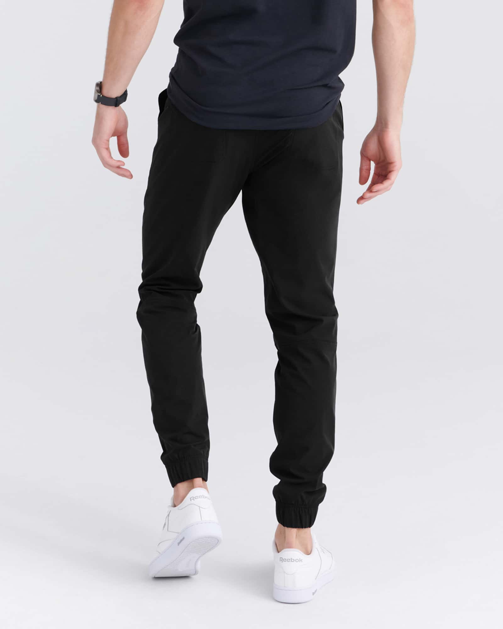 Back - Model wearing Go To Town Jogger in Black