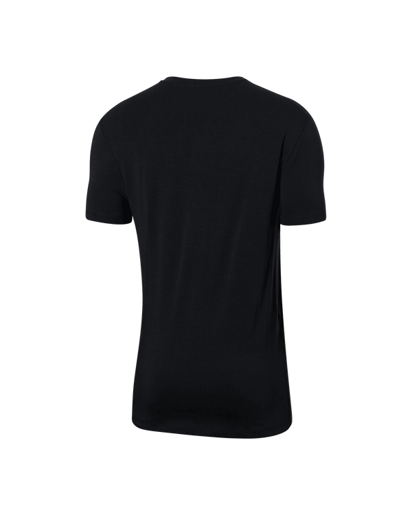 Back of Droptemp Cooling Cotton V Neck in Black