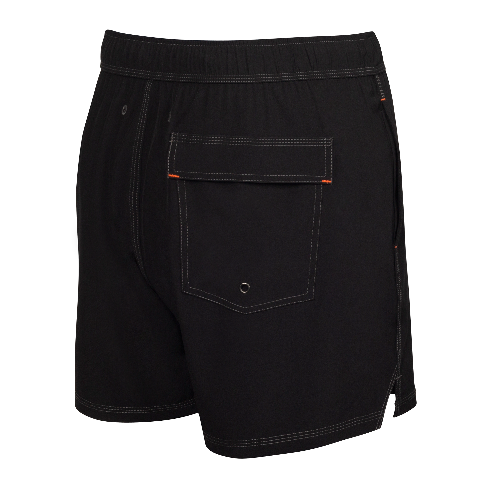 Back of Oh Buoy 2N1 Swim Short 7" in Black