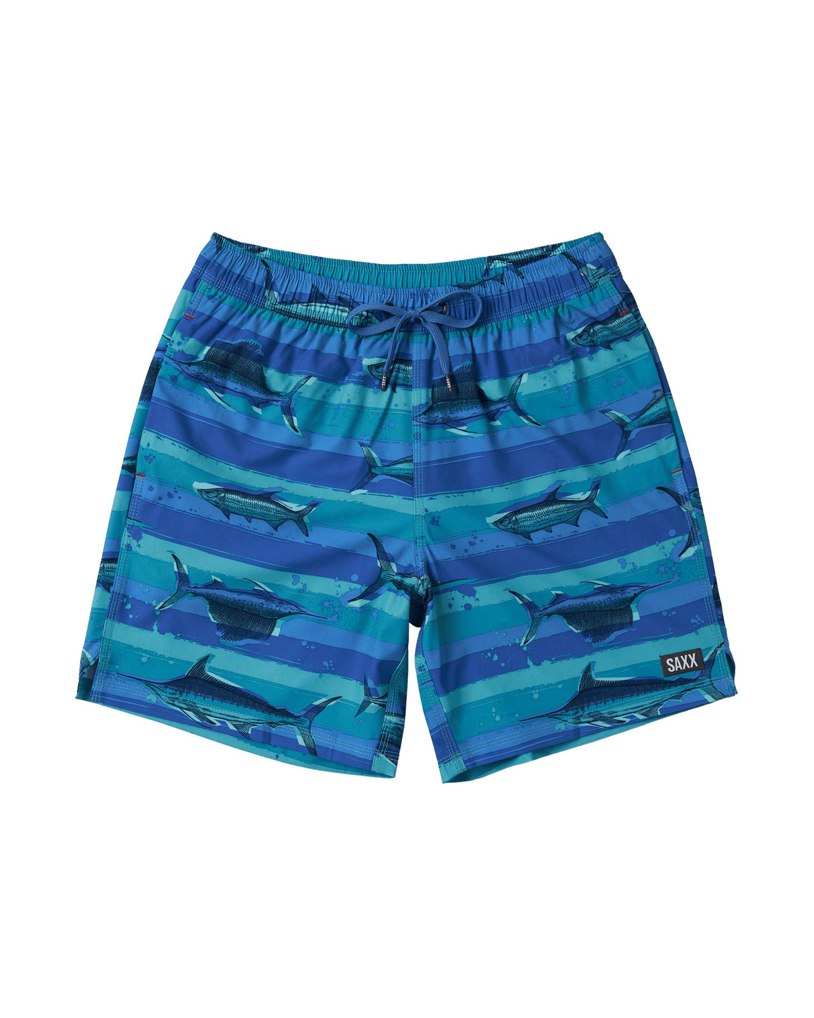 Front of Oh Buoy 2N1 Swim Short Regular in Fish On-Blue Moon