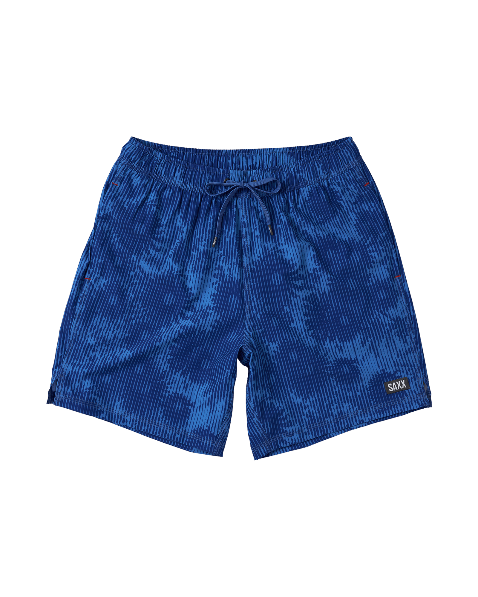 Front of Oh Buoy 2N1 Swim Short Regular in White Noise Daisy-Blue