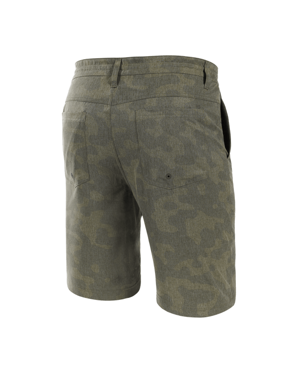 Back of Land To Sand 2N1 Short Regular in Quicksand Camo- Green Heather