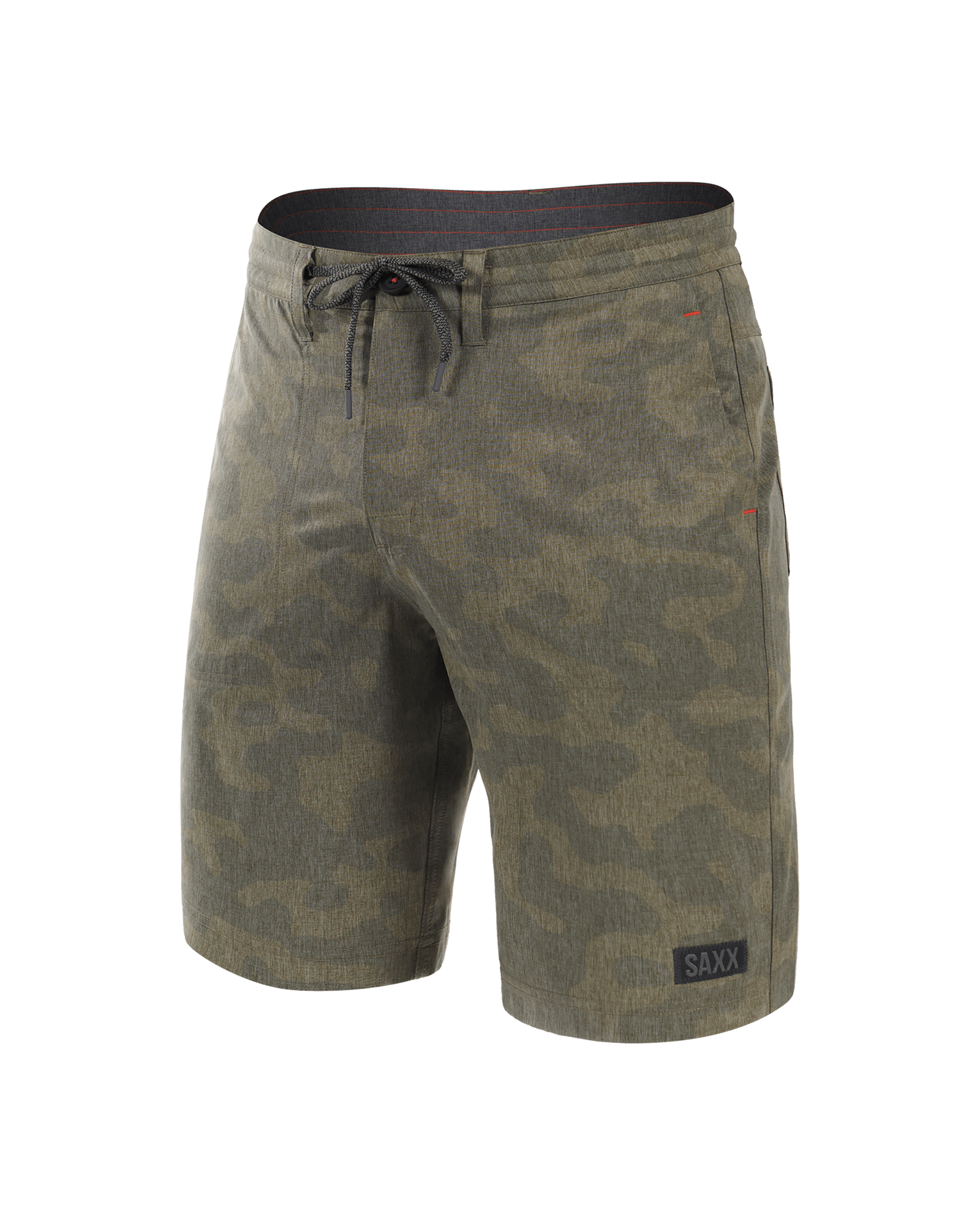 Front of Land To Sand 2N1 Short Regular in Quicksand Camo- Green Heather