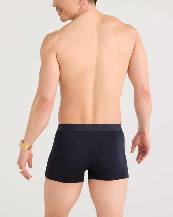 Back - Model wearing Vibe Xtra Trunk Fly 3 Pack in Black