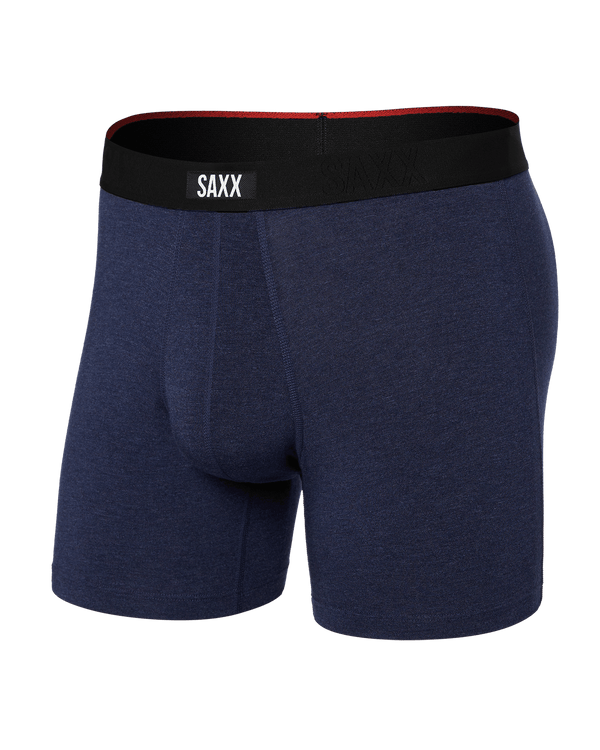 Front of Vibe Xtra Boxer Brief in Astro Blue Heather