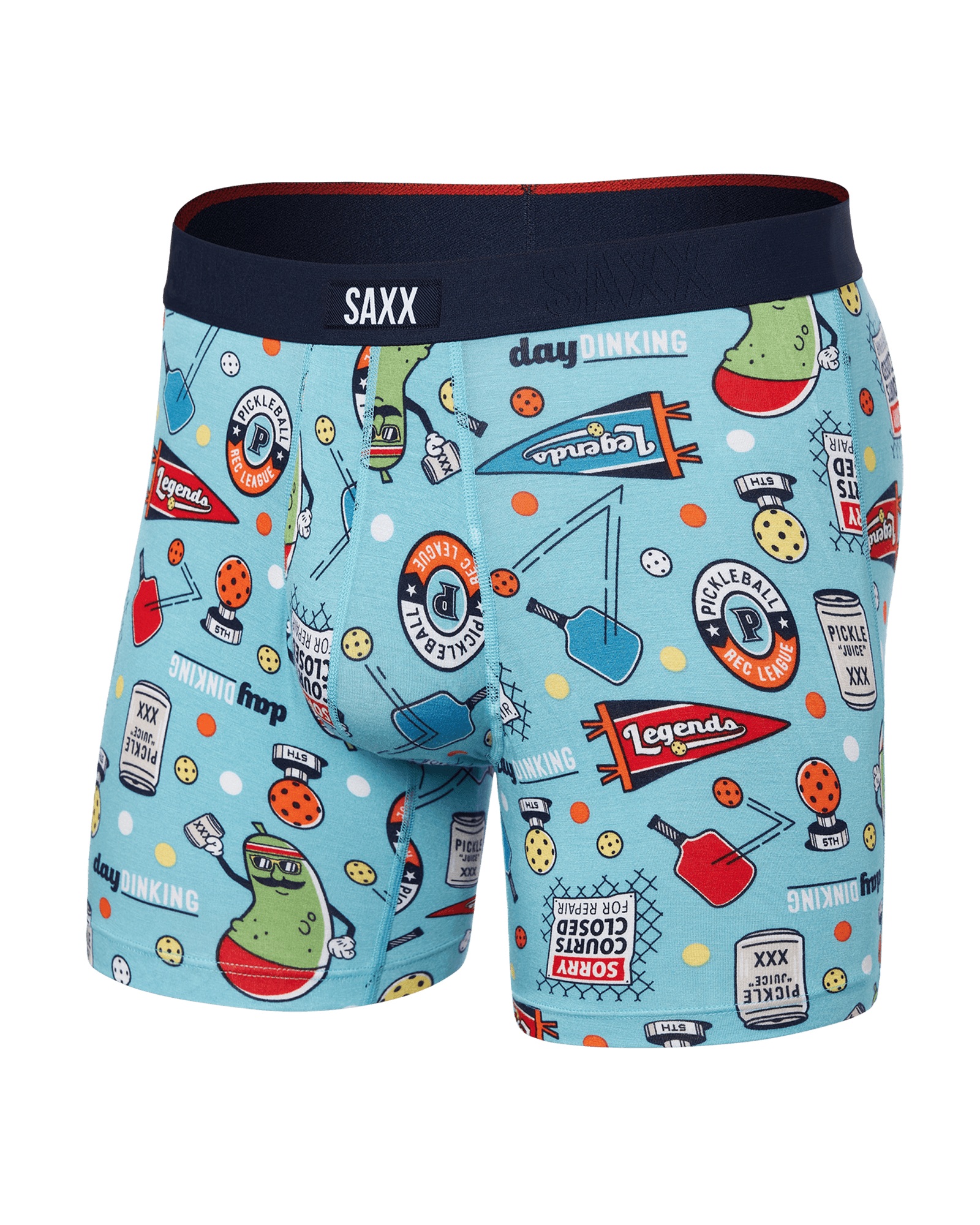 Vibe Xtra Boxer Brief - Pickleball Legends - Aqua | SAXX Underwear