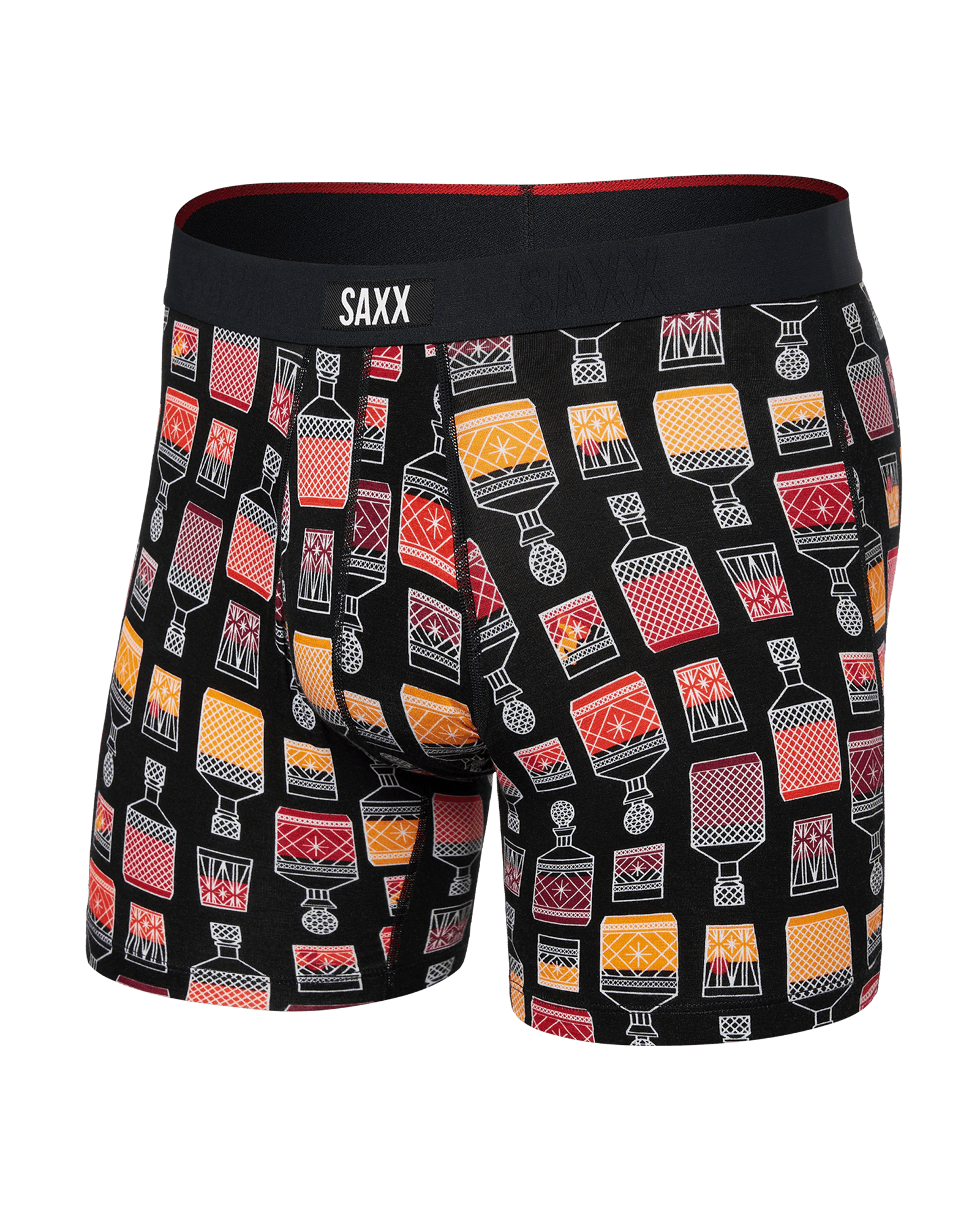 Front of Vibe Xtra Boxer Brief in Top Shelf-Black