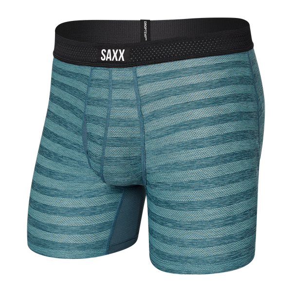 DropTemp™ Cooling Mesh Boxer Brief - Washed Teal Heather