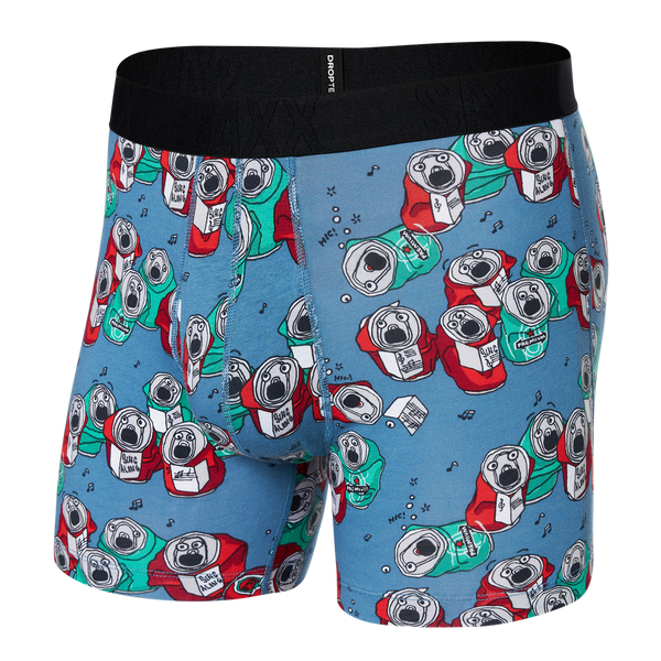DropTemp™ Cooling Cotton Boxer Brief - Beer Can Choir- Slate