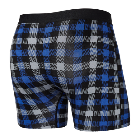 Vibe Boxer Brief - Blue Flannel Check | – SAXX Underwear