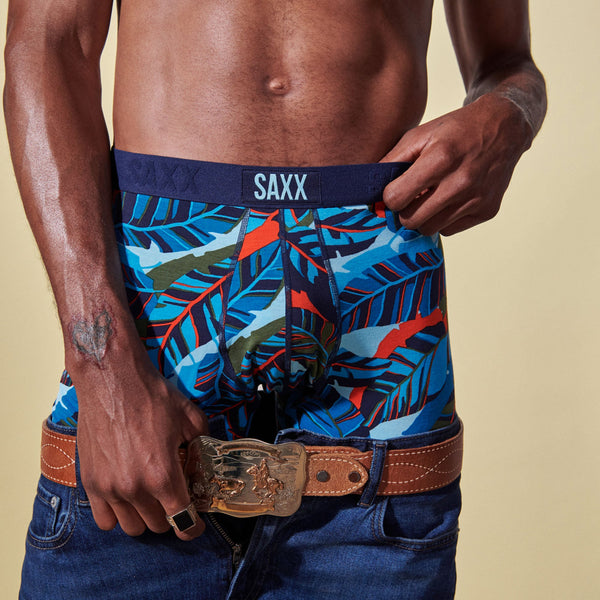 Men's Designer Underwear, Slim-Fit Boxers Green-Blue Check