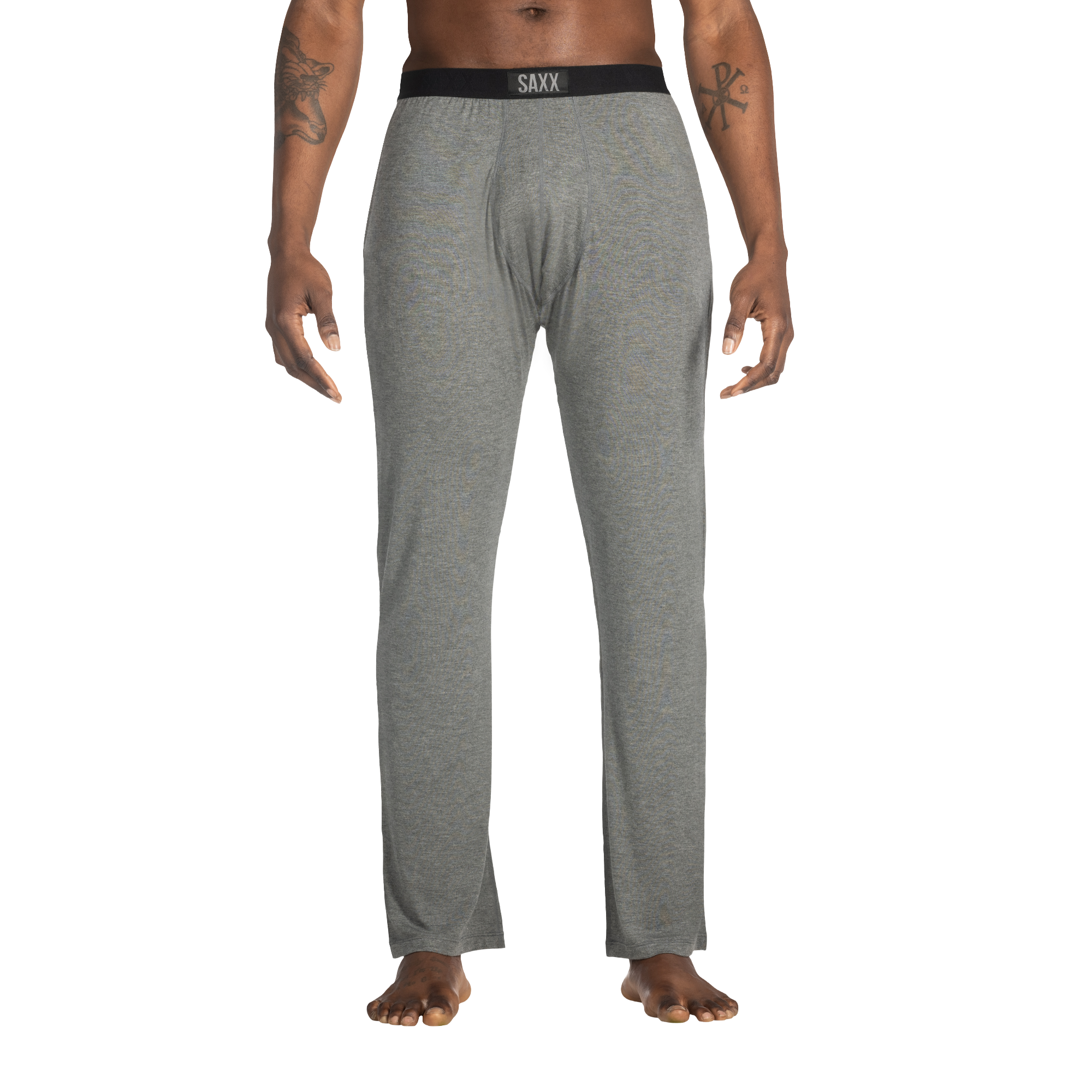 Front - Model wearing Sleepwalker Ballpark Pant in Charcoal Heather