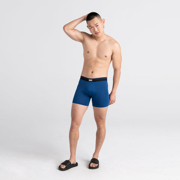 Saxx 285027 Men's Boxer Briefs Underwear Red/Blue Space Dye X-Large