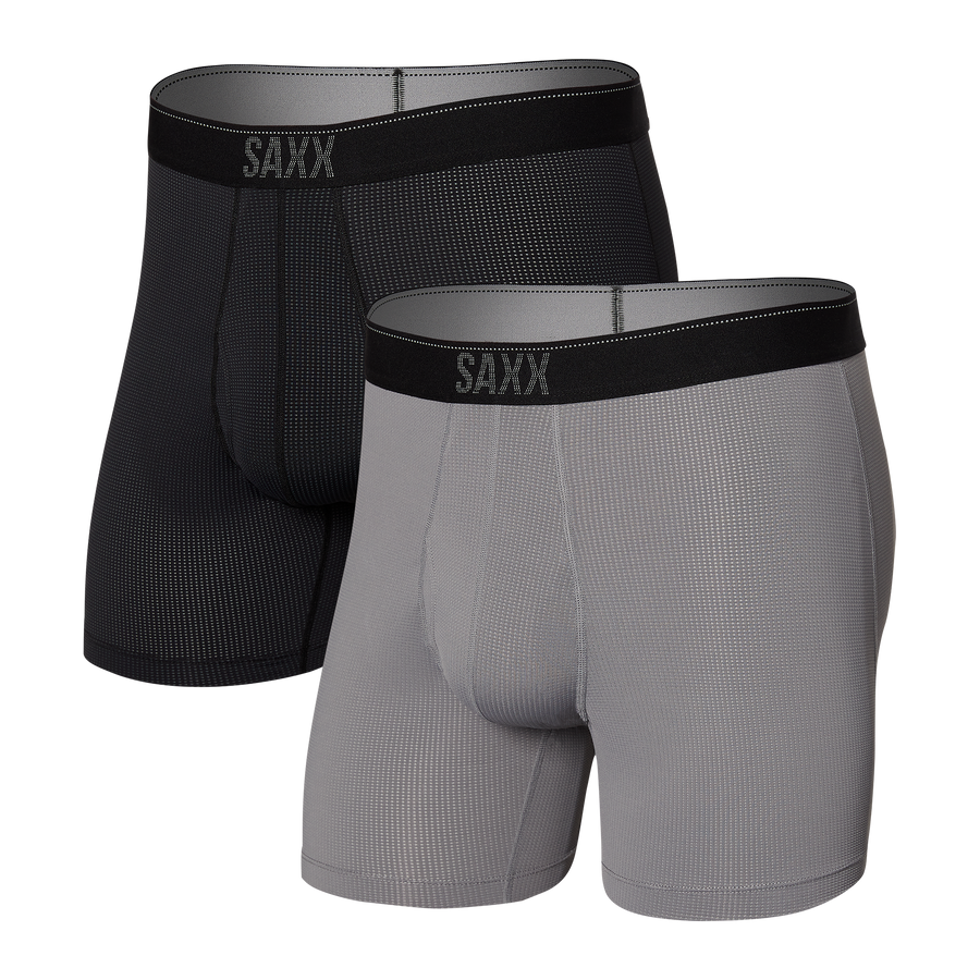 Quest 2-Pack Boxer Brief - Black/Dark Charcoal II | – SAXX Underwear