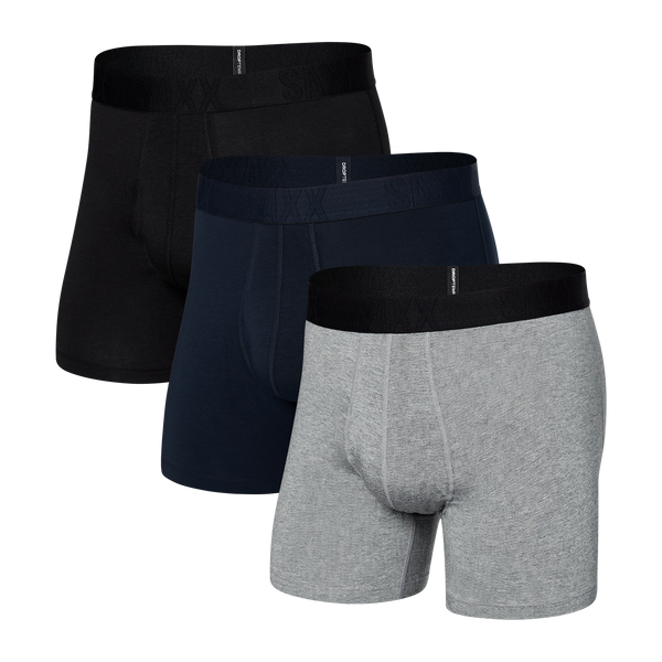 SAXX Underwear Mens Boxer Brief ULTRA Size SMALL 3 Pairs Multi Blue Grey  Black