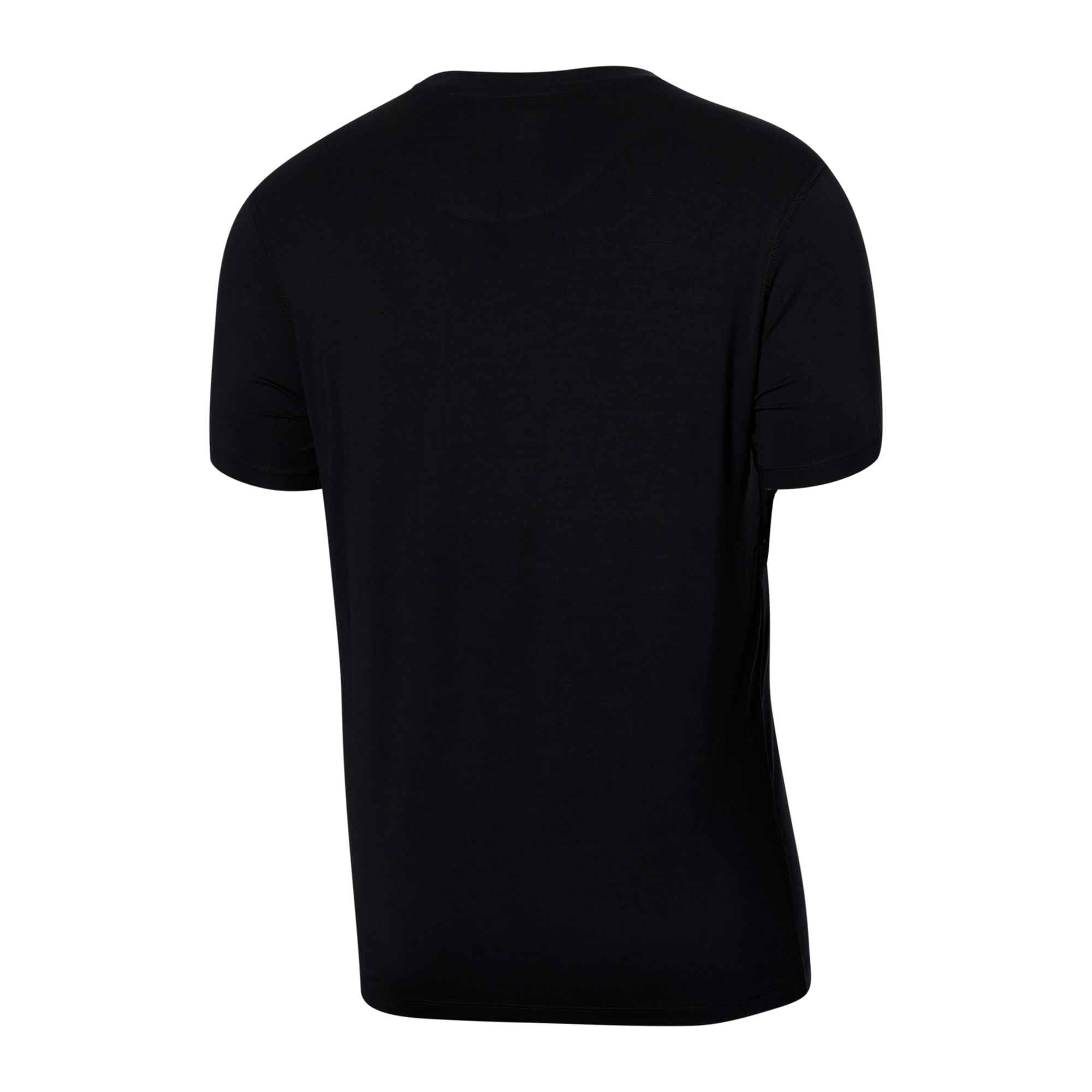 Back of 22nd Century Silk Short Sleeve Crew in Black